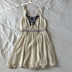 Urban Outfitters Ecote Embroidered Floral Mini Dress